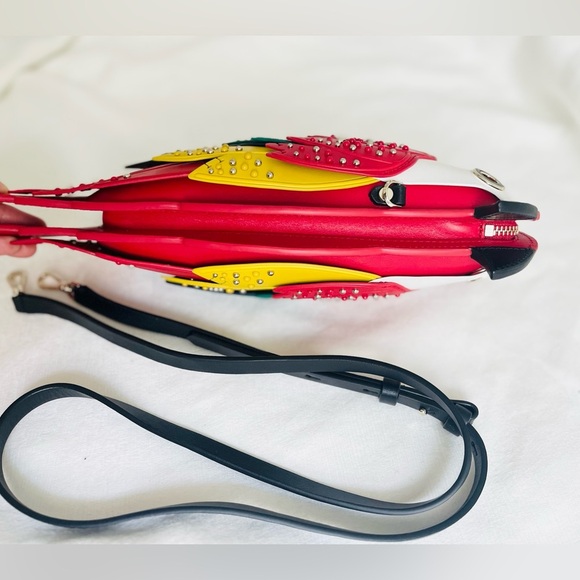 Kate Spade *RARE* Colorful 3D Parrot leather novelty crossbody bag NWOT - Picture 5 of 10